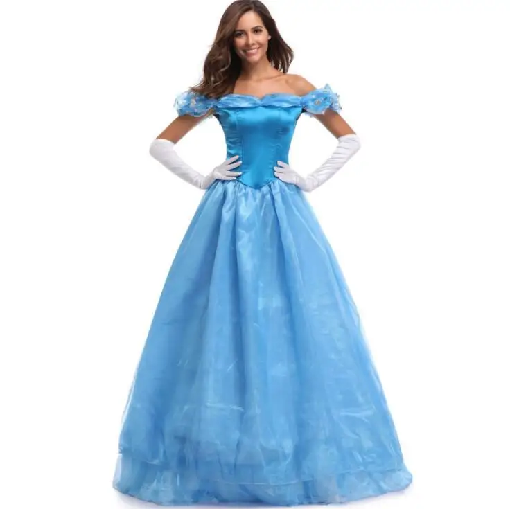 

Snow White Adult Bella Dress Cinderella Dress Stage anime cosplay disfraz halloween costumes for women mujer disfraces fantasia