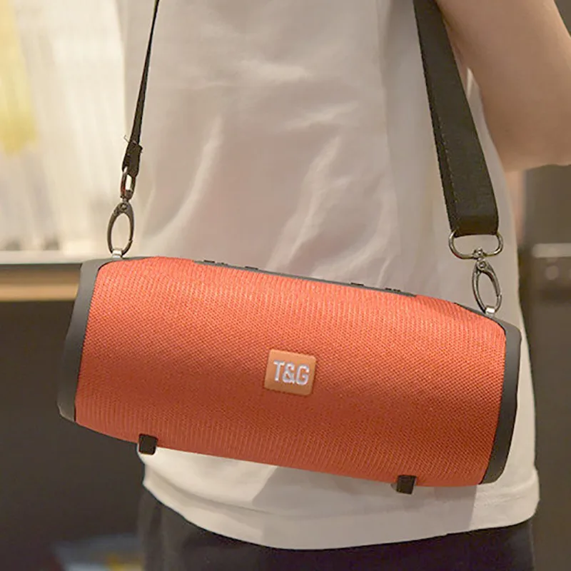 

Portable Bluetooth 5.0 Speaker 5W Loud Clear Support TF U Disk Wireless Sound Box Boombox with Shoulder Strap