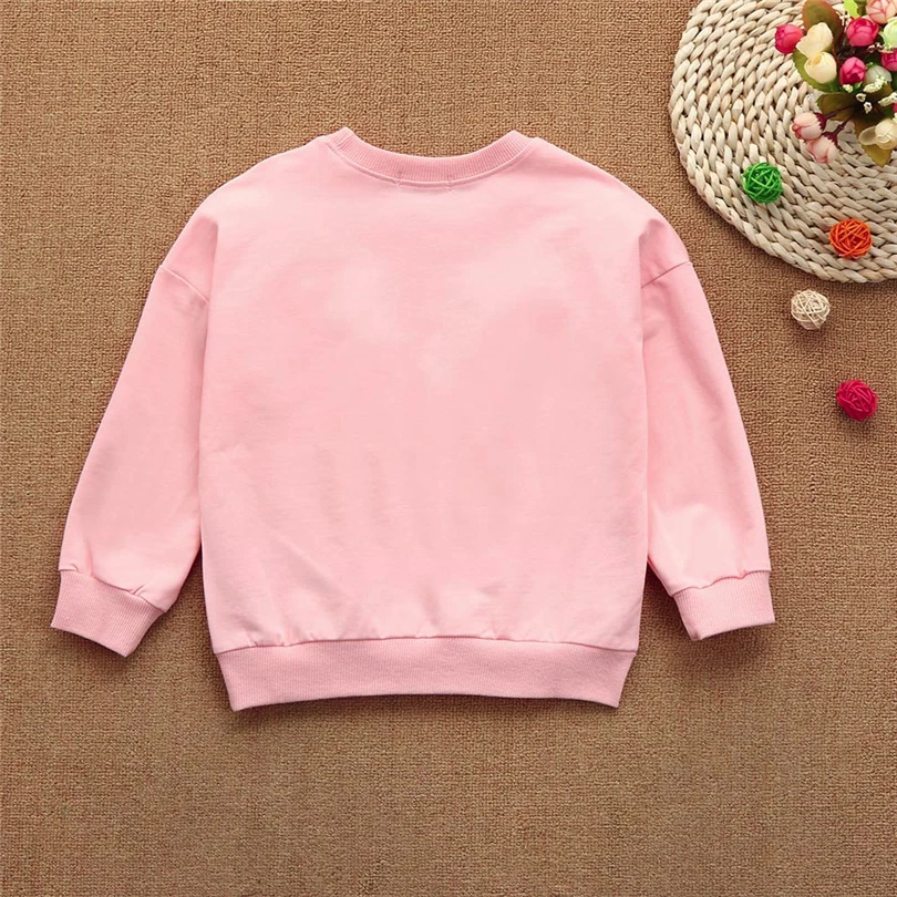 Toddler Baby Girls Ruched Sweatshirt Solid Embroidery Ruffle Fashion Pullover Blouse Tops O-Collar Long Sleeved Clothes 3-8T A20