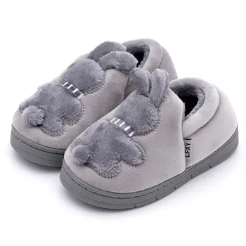 

Baby Girls Boys Winter Home Warm Cartoon Rabbit Shoes Children Kids Comfortable Fashion Walkers Flock Thick Indoor Shoes