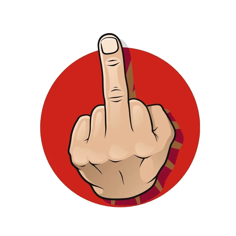 

New High-quality The Reflective Fingers of Decoration Bodywork Windshield Car Stickers Decals Sunscreen Suv Interior KK14*14cm