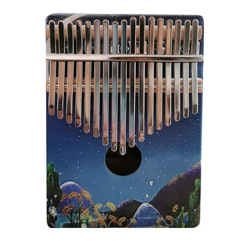

Kalimba 17 Keys Thumb Piano with Tune Hammer Wood Hand Finger Piano Mbira Gifts for Kids Adult Beginners (Stars)
