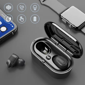 

New Wireless TWS True Bluetooth headset mini 5.0 Twins Stereo sports waterproof In-Ear Earphone Headset Earbuds Air-2