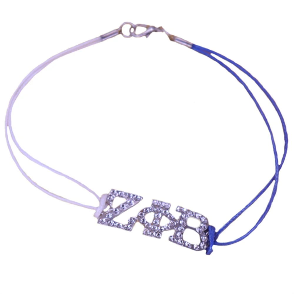 Simple Design Drop Ship One Piece Greek Letter Sorority Zob Zeta Phi Beta Bracelets In Leather Rope Chain Charm Bracelets Aliexpress