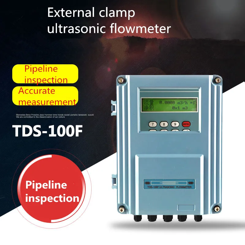 TUF 100F ультразвуковой расходомер для водопроводной трубы с датчиком индикаторное