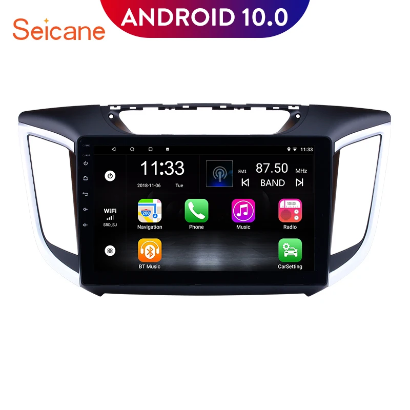 Seicane Android 10,0 gps навигация для hyundai IX25 CRETA 10,1 дюймов стерео головное устройство плеер Поддержка OBD2 DVR Зеркало Ссылка