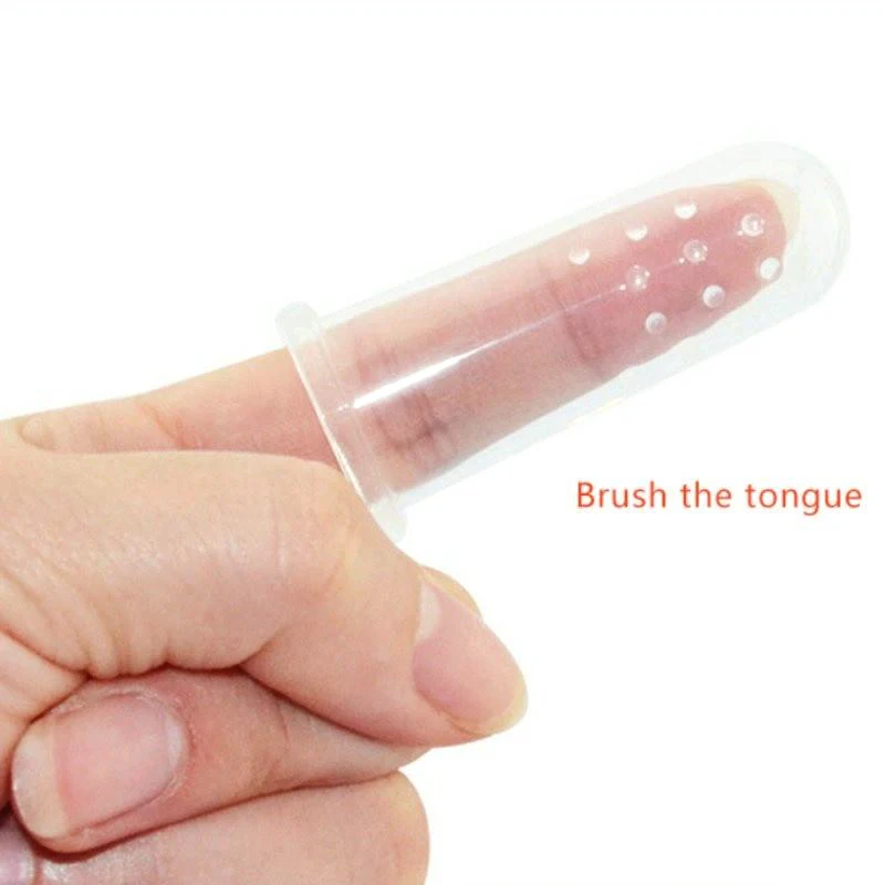 Детские мягкие силиконовые зубная щетка на палец для учебная зубная щетка с прозрачная коробка для хранения зубов массаж для Уход за полостью рта инструменты