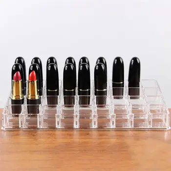 

2pcs Transparent Acrylic Storage Box Creative Lipstick Jewelry Storage Holder Desk Organizer for Home Shop (36 Grid)