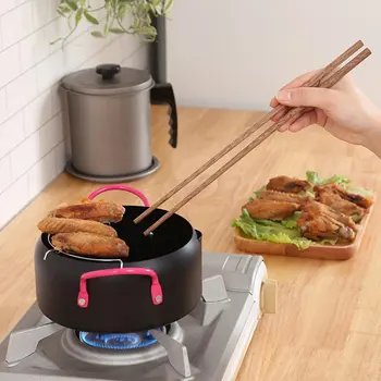 

Stainless steel kitchen strainer Lard cans Fried filter Anti-leaking oil pot Iron Bakelite 304 stainless steel filter