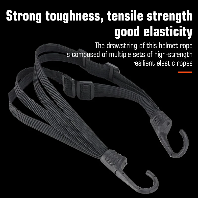 Universal Motorcycle Luggage Strap Motorcycle Helmet Straps 2 Hooks Gears Fixed Elastic Buckle Rope High-Strength Luggage Net