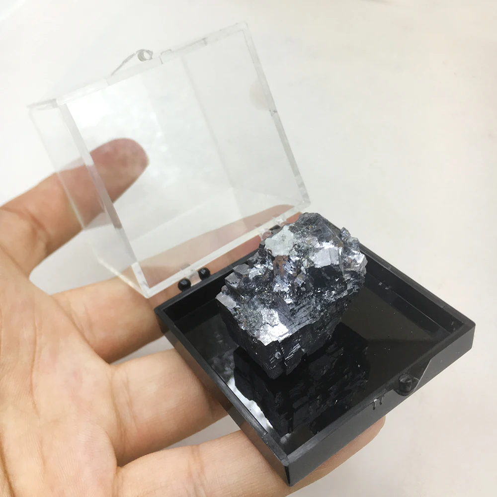 Натуральный Галена кубический образец минерала коробка кварцевый хрустальный камень лечебная энергия тонкий учебный образец украшения дома