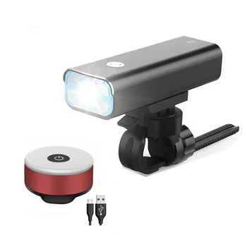 

USB Bicycle Front Light 400 Lumen XPG LED Mountain Bike Headlights 5 Modes Cycling Flashlight + Safety Warning Lamp Taillight