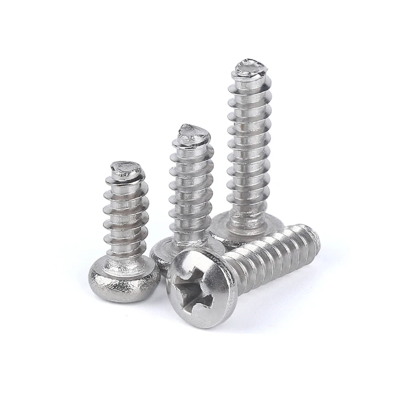 M2 M2.3 M2.6 M3 Pan Head PT Tail Phillips Self Tapping Screws 304 A2 Stainless 
