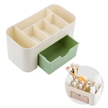 Plastikowy schowek na biurko wielofunkcyjne plastikowe pudełko do makijażu małe szuflady na biurko rozmaitości organizery pojemnik kosmetyczny(China)