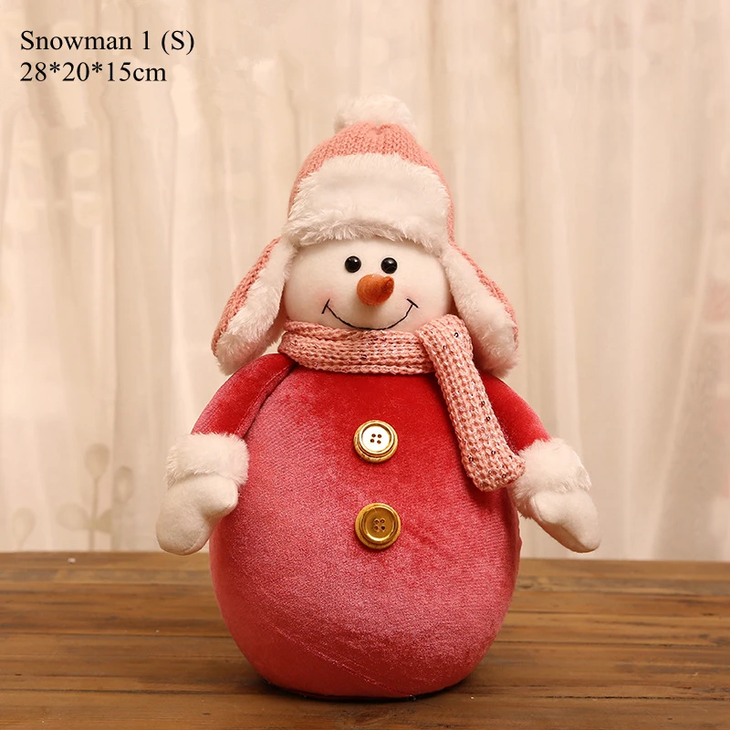 Snowman 1 S Новинка, милая Рождественская кукла, розовый Санта Клаус, вязаная шапка, снеговик, игрушки, рождественские фигурки, рождественский подарок для детей, украшения на рождественскую елку - Цвет: Snowman 1 S