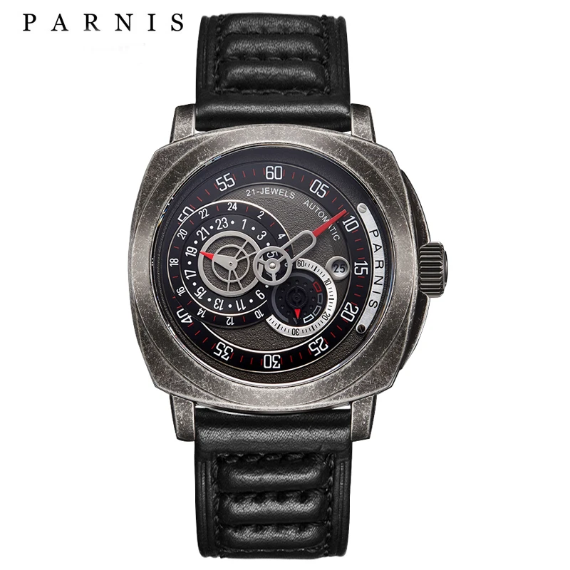 

Parnis44mm Automatic Mechanical Diver Men Sapphire Watch mekanik erkek kol saati automatic reloj hombre relogio masculino