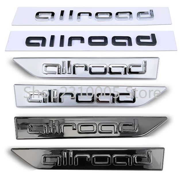 For Audi A4 A6 Allroad Wagon ABS Letters Emblem Front Rear Rings Badge Car  Styling Grille Trunk Fender Logo Sticker Black Chrome - AliExpress