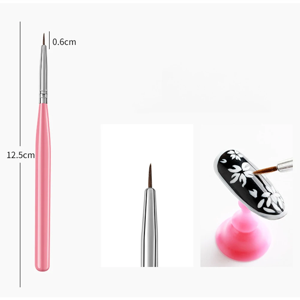 New 15Pcs Nail Art Hook Line Dotting Drawing Pen Polish Makeup Brushes Manicure Tool Brushes Tools Gel Painting Pen