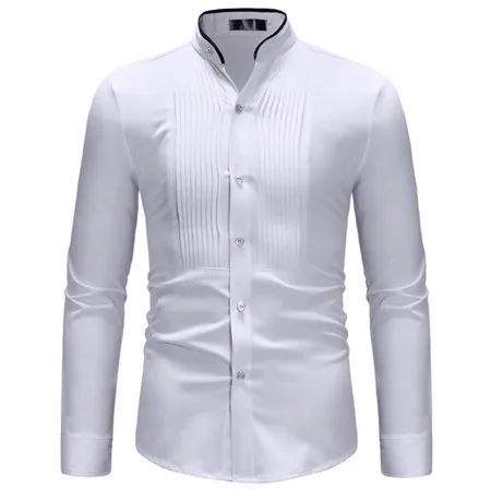 Elegant European Wedding Shirts Mens 