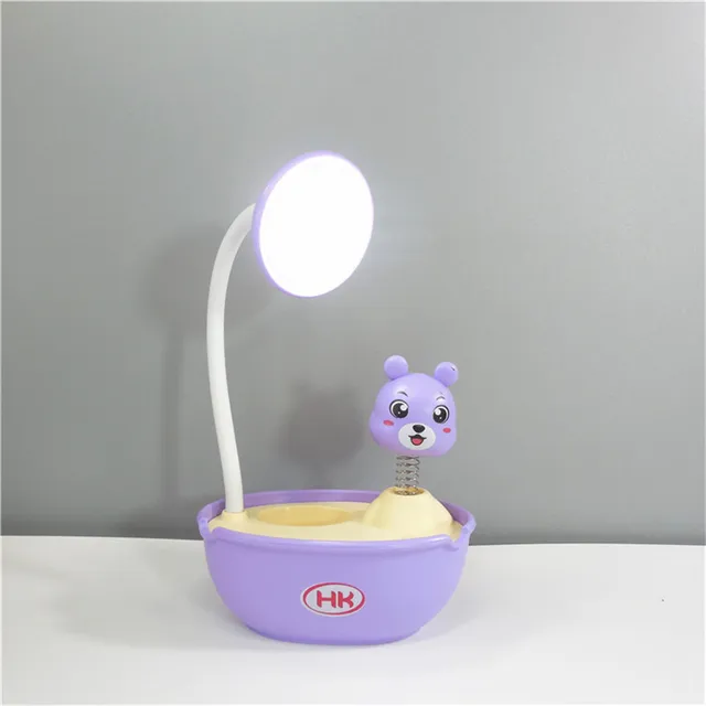 Dinosaur LED Night Light Bedroom Bedside Sleep Lights Student Desk Table Lamp Usb Charging Dormitory Kindergarten Children Gift Bear B