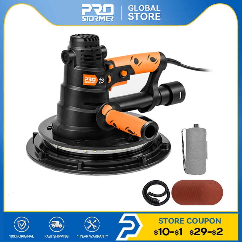 800W Wall Type Polishing Woodworking Machinery 230V Portable Charging Polisher with 215mm Grinding Wheel LED Light By PROSTORMER