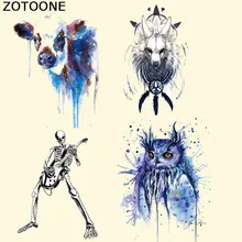 ZOTOONE Утюг на теплопередачи патчи для одежды Череп нашивки в виде животных DIY полосы аппликация на футболку на заказ стикер E