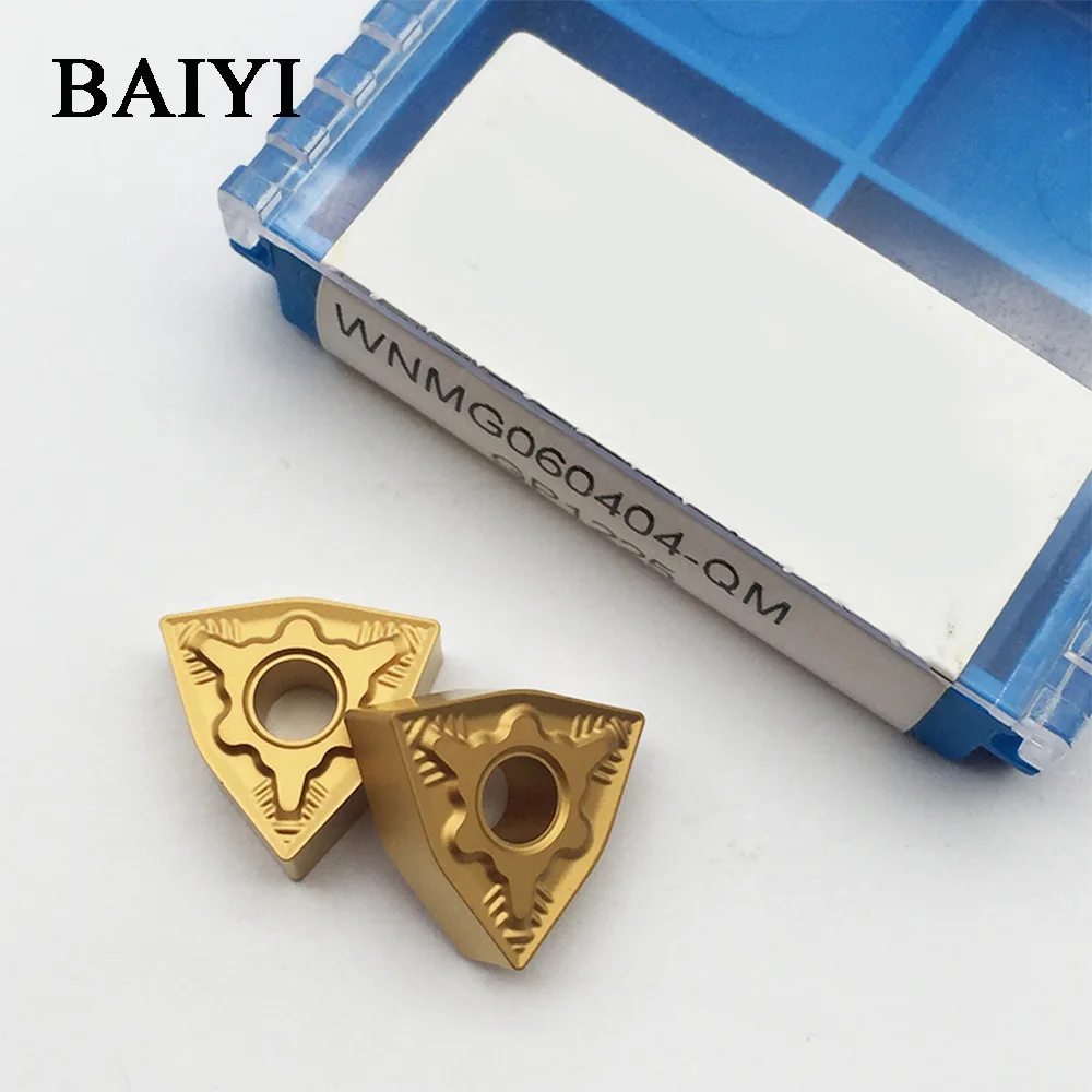 10 шт. WNMG060404-QM GP1225 высокое качество карбида CNC вставка WNMG060404 Токарные пластины инструментов для расточное Лезвие сталь