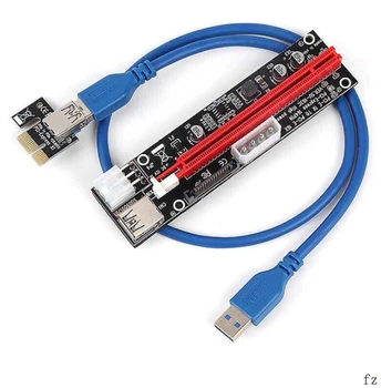 

50 Sets PCI-E to PCI Express 1x to 16x Extender Riser for Bitcoin Mining Video External Graphics Card Adapter Power Cable