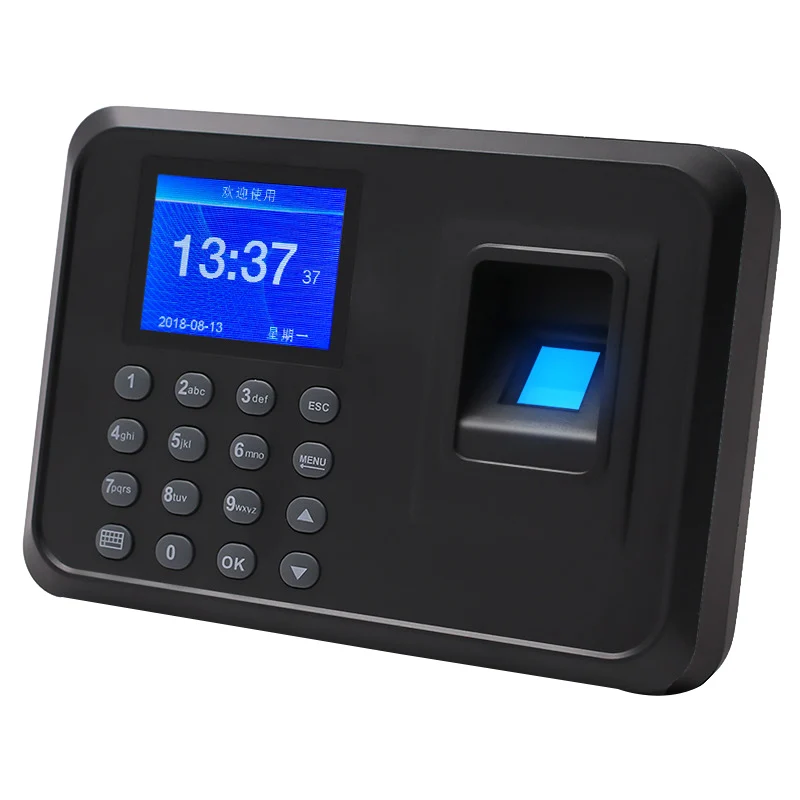 RISE-Biometric Fingerprint Attendance Machine LCD Display USB Fingerprint Attendance System Time Clock Employee Checking-In Reco