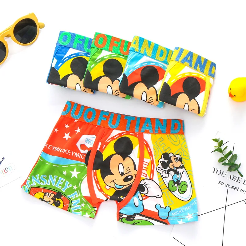 3PCS/LOT Disney Mickey Mouse Cotton Soft Pants Briefs Children Underwear Baby Boys Underwear Cartoon Spiderman Kids Underpants boys underwear