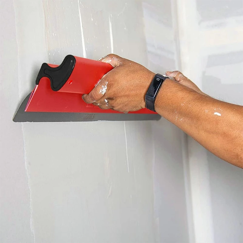 D7WA Red Drywall Skimming Blade Plastering Painting Drywall Smoothing Spatula 40cm 2