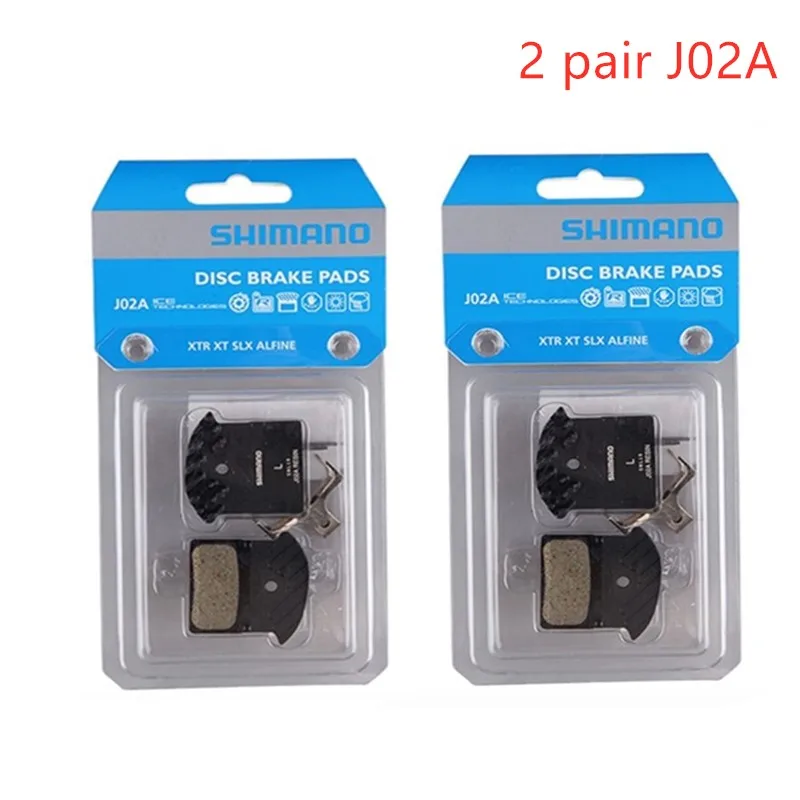 2Pair For Shimano J02A Resin Cooling Fin Ice Tech Disc Brake Pads MTB XT XTR SLX 2Pair For Shimano J02A Resin Cooling Fin Ice Tech Disc Brake Pads MTB XT XTR SLX