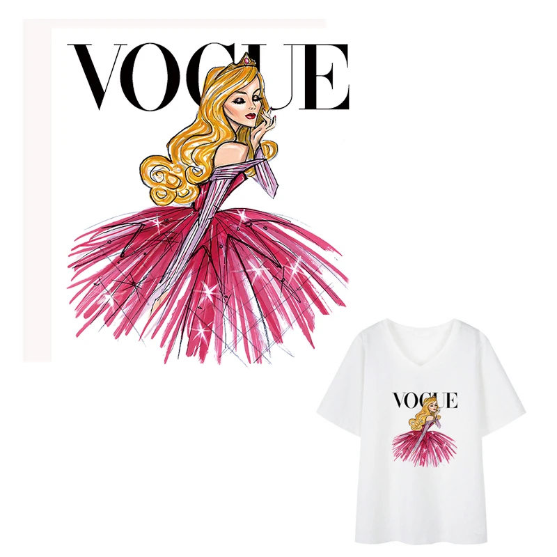 Патчи принцессы с принтом короны для футболки утюжок переодевания аксессуары