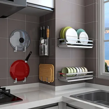 

Stainless Steel Kitchen Articles Appliance Shelf Shelf Chopping Block Frame Kitchen Knife Shelf Small Department Store Avoid