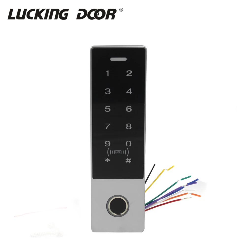 

Metal Case Touch Keypad IP68 Waterproof Fingerprint Standalone 125KHZ RFID Card Reader WG26 Output Access Control System