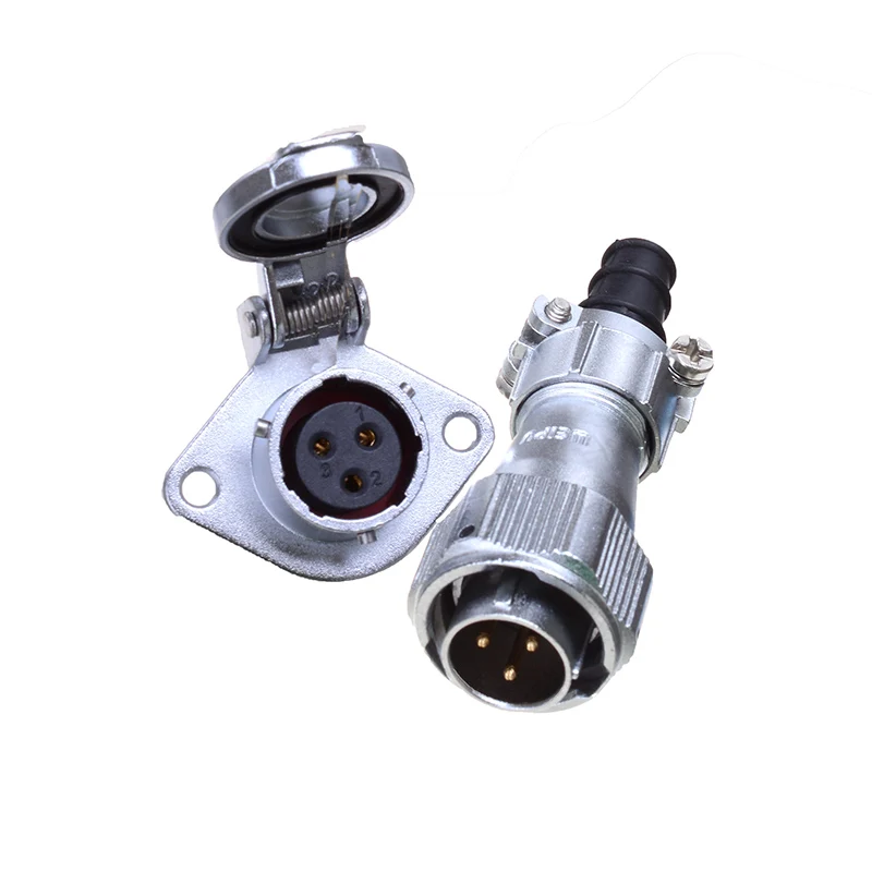 

WY16 TI/ZG 2 Hole Flange Receptacle with Cap Panel Mount M16 IP67 Male Plug Female Socket Aviation Connector 2 3 4 5 7 9 10 Pin