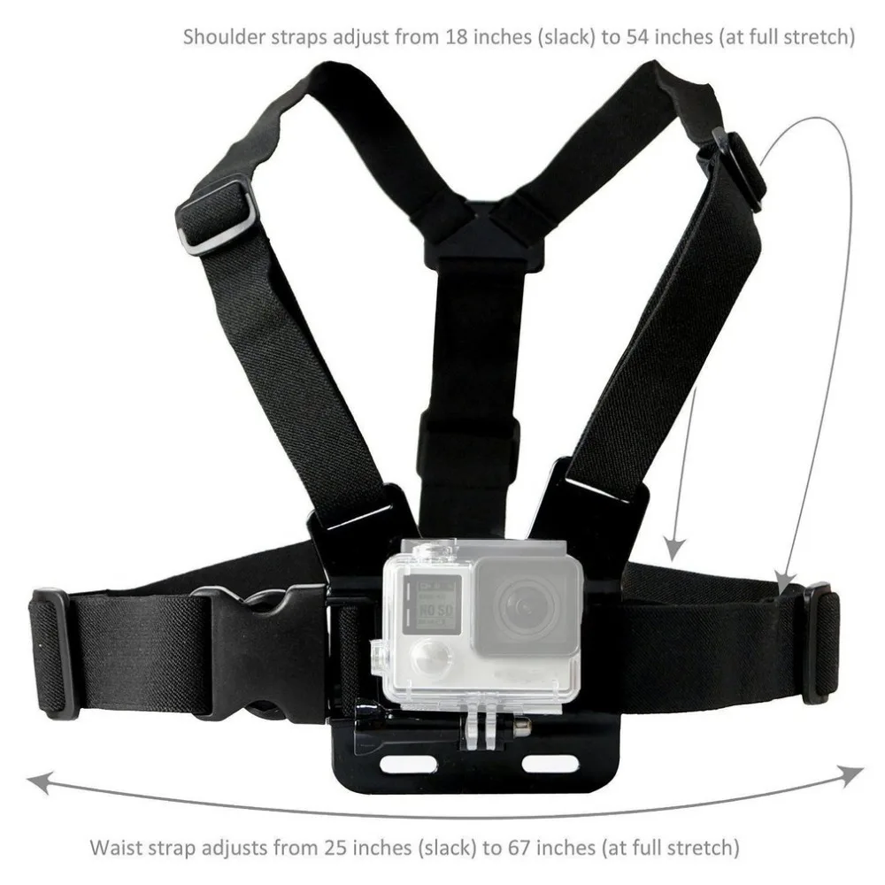 GoPro Accessories Adjustable Chest Mount Harness Chest Strap Belt for GoPro HD Hero 8 7 6 5 4 3+ 3 SJ4000 SJ5000 Sport Camera-3