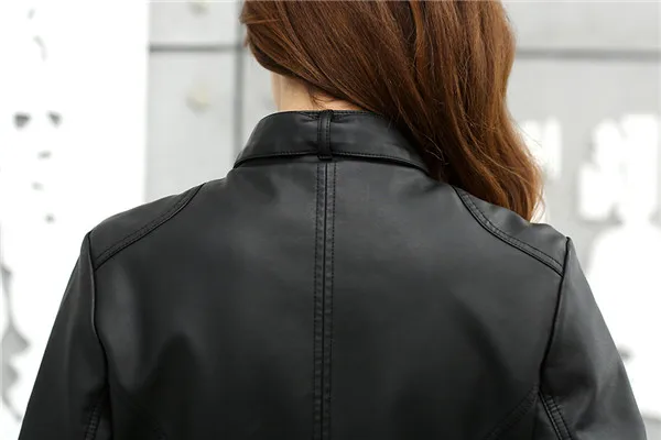 Модная Новая женская куртка Европейская модная кожаная куртка Pimkie очистка одного кожзаменителя мотоцикл Temale Женская куртка