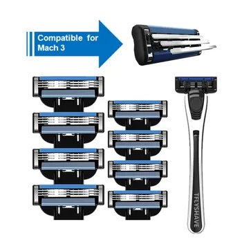 

DDPGGL 4pcs Machine For Shaving Furious 3 Shaver for Men Swedish Stainless Steel Face Shaving for Mache 3 Safety Razor
