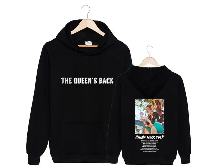 

Frdum Tommy popular hyuna north america concert tour same names printing fleece hoodies kpop 4minute pullover sweatshirt