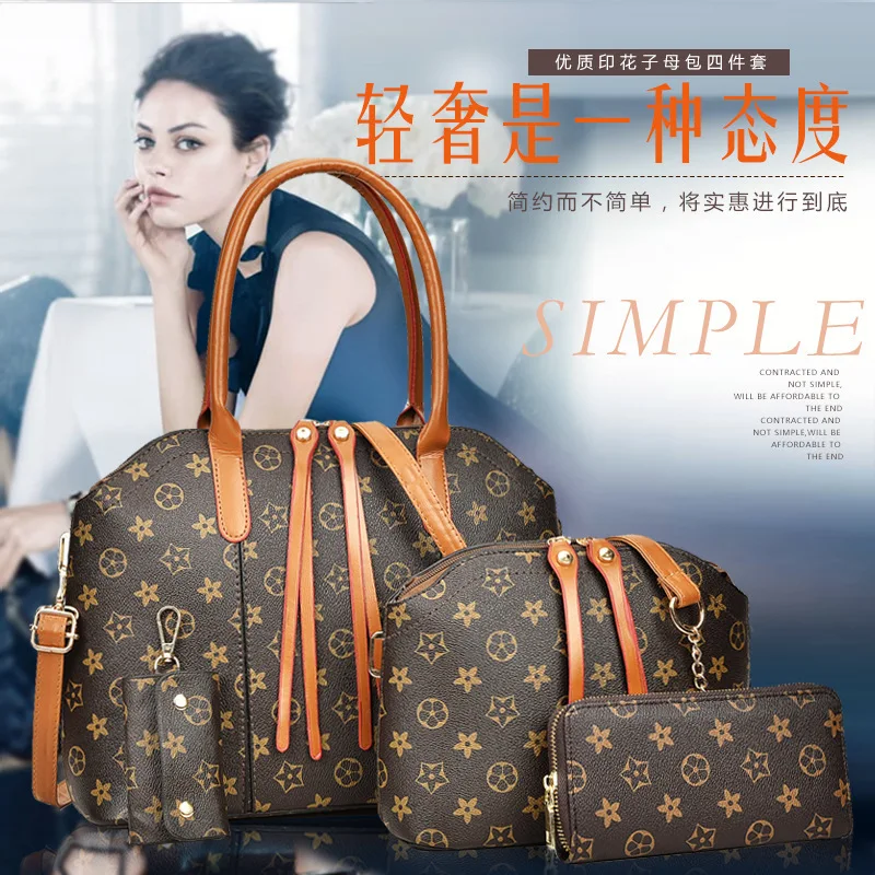 

2019 New Style Four-piece Set Europe And America Style Shell Bag Versatile Shoulder Bag Oblique Bag Handbag