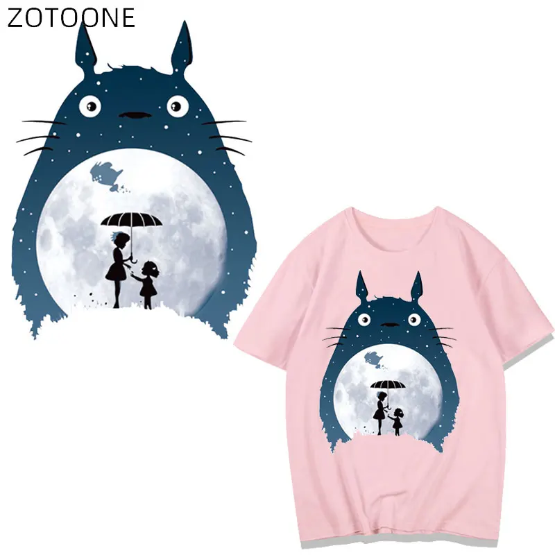 Big size totoro patches iron on animal stickers for kids patches for