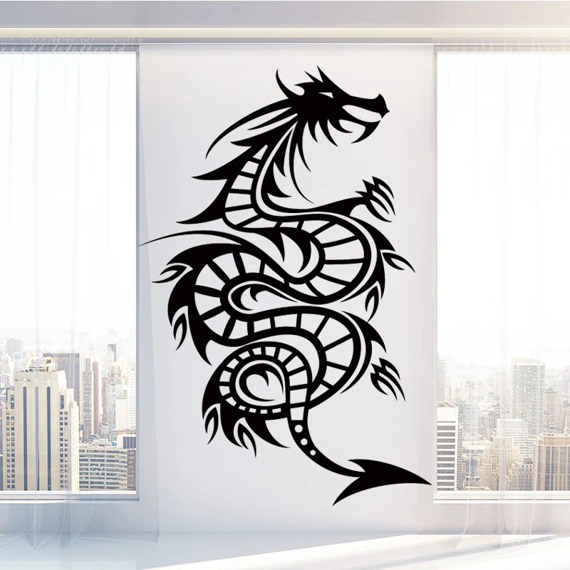 Самоклеящиеся виниловые водостойкие наклейки на стену в виде дракона|wall art