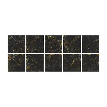 

10PC/Set Brick Pattern Wall Sticker IImitation Black Gold Marble Tile Sticker Stick Tile Decals Self Adhesive Home Decor