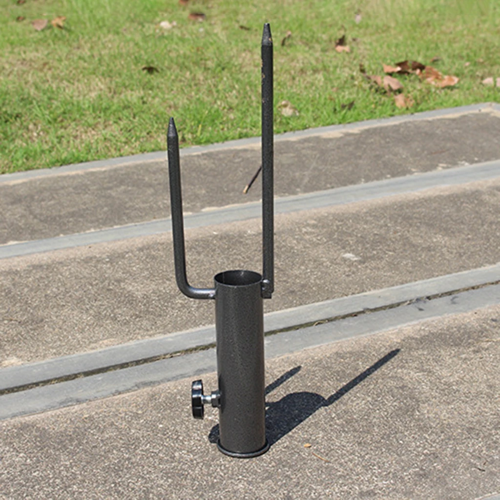 Umbrella Anchor Beach Umbrella Anchor Metal Ground Grass Holder Stands with Two Forks Spike Holder