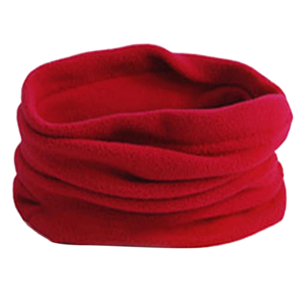 Winter Polar Fleece Man Women Scarf Ring Trendy Neck Warmer Comfy Snood Scarf Ski Motorbike Mask Warm Hat 