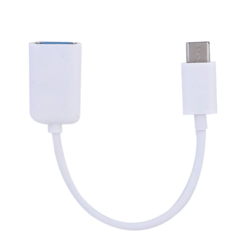 Белый Портативный Тип C OTG кабель адаптер USB 3,1 тип-c штекер USB 3,0 A Женский OTG кабель для передачи данных Шнур адаптер для смартфонов Macbook - Цвет: Белый