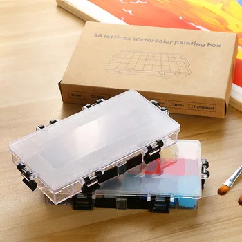 

24/36 Well Artist Paint Mixing Palette Box Keep Wet Water color Gouache Propylene Oil Paint ABS resin