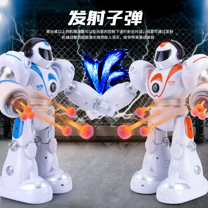 

Le zhou Machinery Cops Smart Remote Control 5088 Robot Programming Singing Dancing Early Education Electric Gift Toy