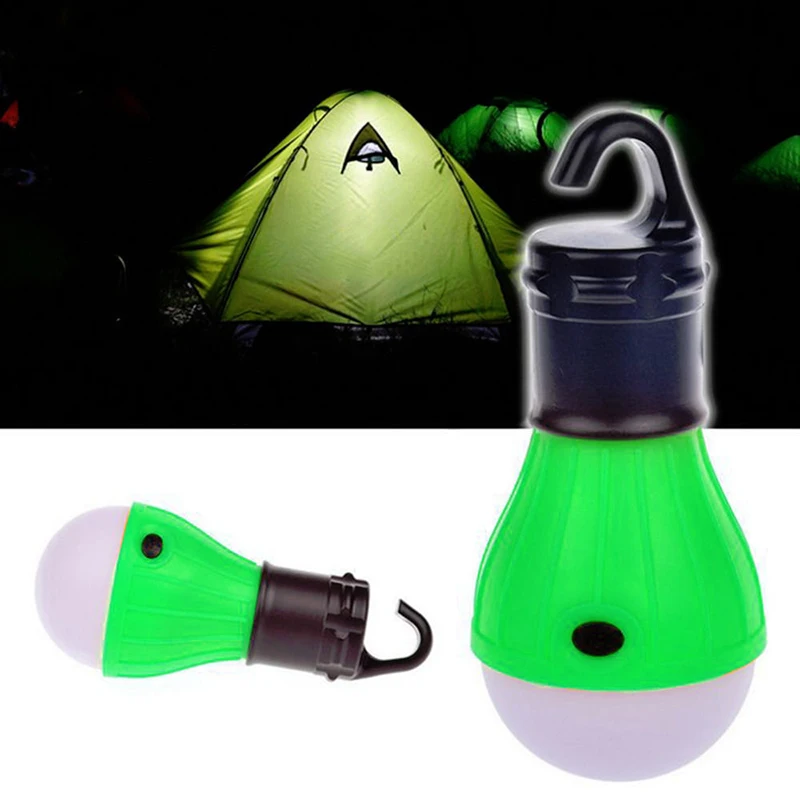 

Mini Portable Camping Lights Lantern LED Bulb Lamp Waterproof Hook Flashlight Tent Light Use 3* AAA Battery 5 Colors